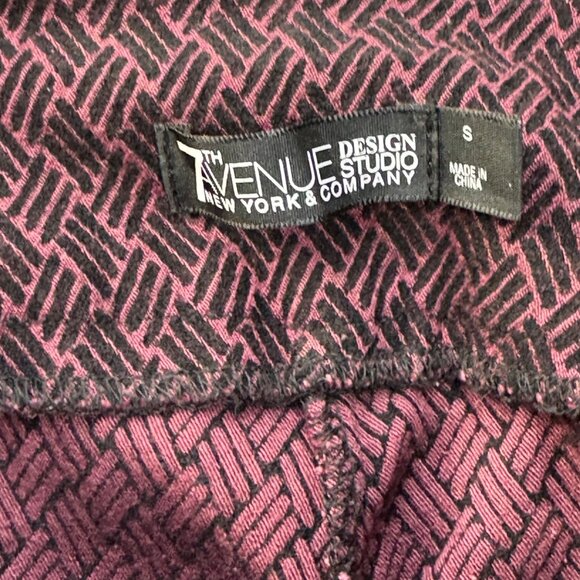 NY & Co 7th Avenue Design Skinny Dress Pants Women's Size Small Burgundy Stretch - Picture 4 of 9